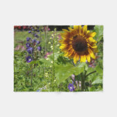 Zonnebloementuin Fleece Deken (Voorkant (Horizontaal))