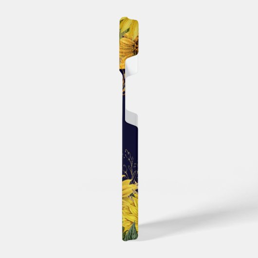 Zonnebloementuin Monogram iPhone Hoesje (Linkerkant)