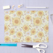 Zonnebloementuin rustiek land weefsel papier (Craft)