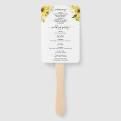 Zonnebloementuin Trouwprogramma Fan Handwaaier (Achterkant)