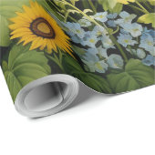 Zonnebloementuin Vogelhuisjes 1 Cadeaupapier (Rol Hoek)