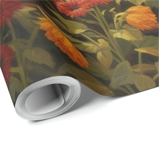 Zonnebloementuin Vogelhuisjes Cadeaupapier (Rol Hoek)