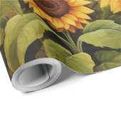 Zonnebloementuin Vogelhuisjes Cadeaupapier (Rol Hoek)