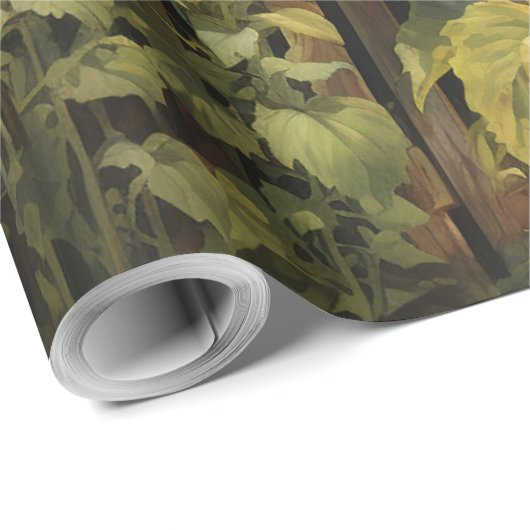 Zonnebloementuin Vogelhuisjes Cadeaupapier (Rol Hoek)