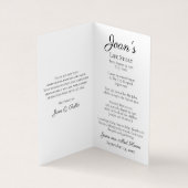 Zonnebloemenvaas Waterverf Begrafenisgebed Visitekaartje (Binnen)