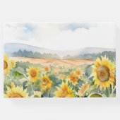 Zonnebloemenveld in liefdevolle herinnering begraf gastenboek (Achterkant)