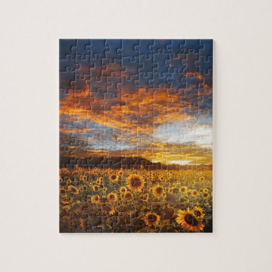 ZonnebloemenVeld Legpuzzel (Verticaal)