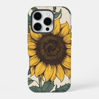 Zonnebloemenvelden: een levendig bloemenpatroon iPhone 16 pro hoesje