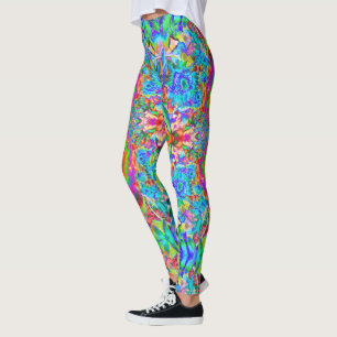 Zonnebloemenvelden voor altijd blauw abstracte zon leggings