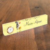 Zonnebloemesstronaut Naambordje (Zijkant)