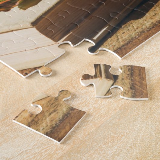 Zonnebloemesthetische Afbeeldingen Complex Jigzaag Legpuzzel (Zijkant)