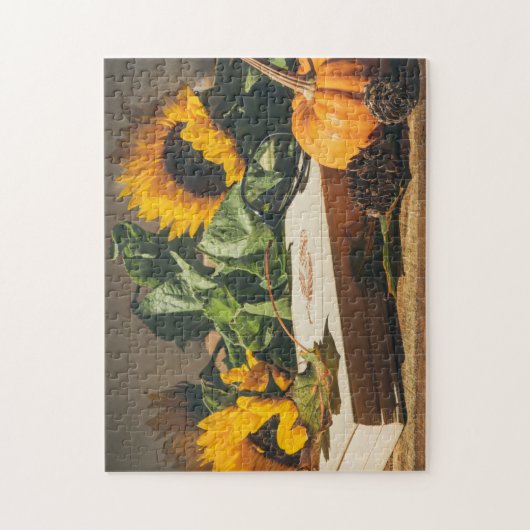 Zonnebloemesthetische Afbeeldingen Complex Jigzaag Legpuzzel (Verticaal)