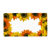 Zonnebloemetiket Etiket (Voorkant)