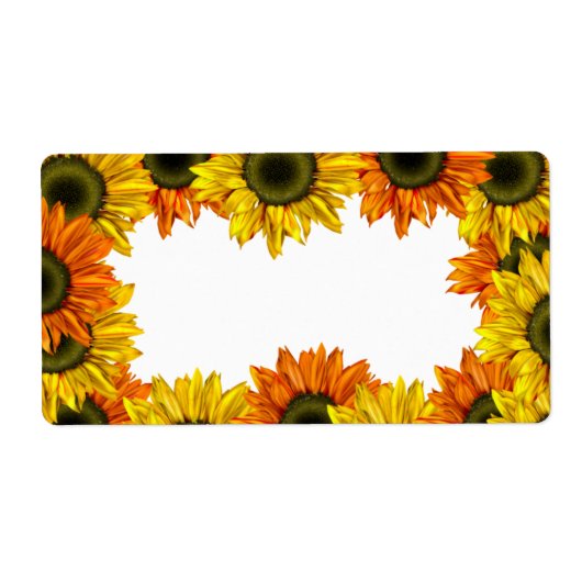 Zonnebloemetiket Etiket (Voorkant)