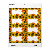 Zonnebloemetiket Etiket (Full Sheet)