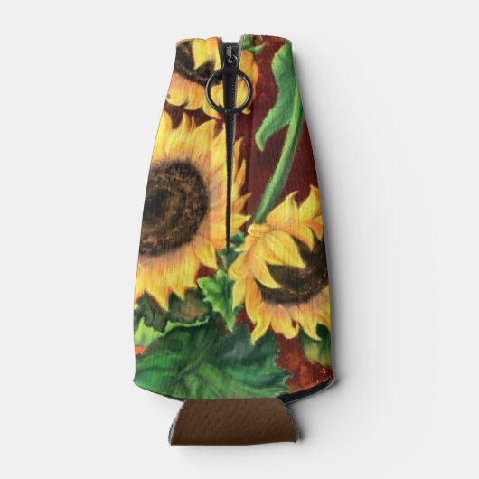 Zonnebloemfleskoeler Flesjeskoeler (Achterkant)