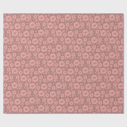  zonnebloemflespatroon cadeaupapier (Vlak)