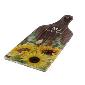 Zonnebloemflorale keuken Keukenland DIY-monogram n Snijplank (Hoek)