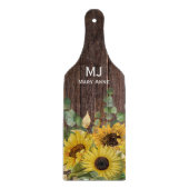 Zonnebloemflorale keuken Keukenland DIY-monogram n Snijplank (Voorkant)