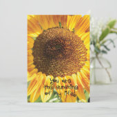Zonnebloemfoto | U bent de zonneschijn Bedankkaart (Staand voorkant)