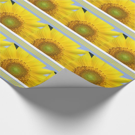 Zonnebloemfotopapier Cadeaupapier (Hoek)