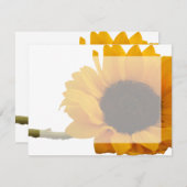 Zonnebloemfotoplatte notitiekaarten kaart (Voorkant / Achterkant)