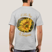 Zonnebloemfotowoord Collage Typografie Aangepast T-shirt (Achterkant)