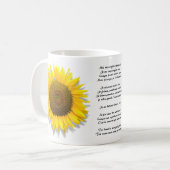 Zonnebloemgedicht, hart binnen/Mok 11oz Koffiemok (Voorkant links)