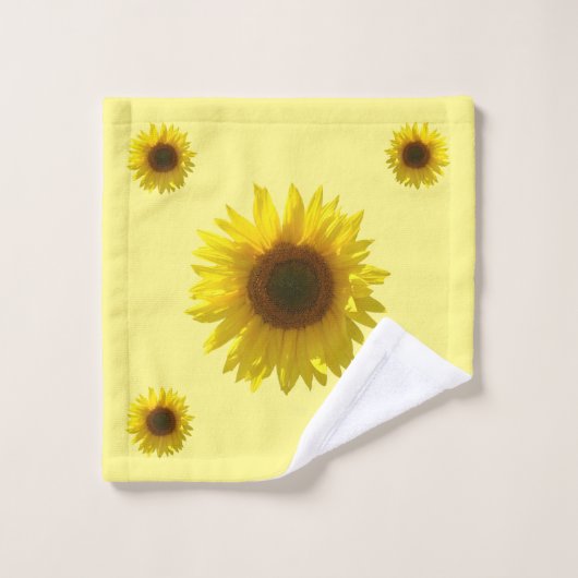 Zonnebloemgeel Bad Handdoek (Wasdoekje)
