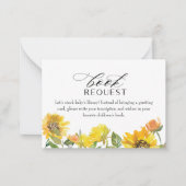 Zonnebloemgeel Florence Book for Baby Insert Kaart Notitiekaartje (Voorkant)