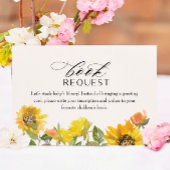 Zonnebloemgeel Florence Book for Baby Insert Kaart Notitiekaartje