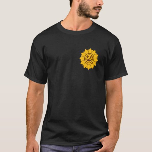 Zonnebloemgeel Halloween schattig kostuum T-shirt (Voorkant)