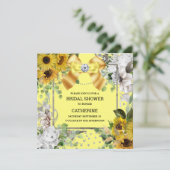 Zonnebloemgeel land met zomerschenkel kaart (Staand voorkant)