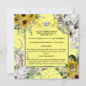 Zonnebloemgeel land met zomerschenkel kaart (Achterkant)