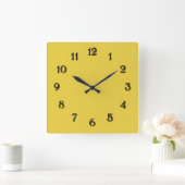 Zonnebloemgeel Vierkante Klok (Huis)