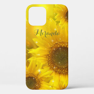 Zonnebloemgele bloem, gepersonaliseerd iPhone 12 hoesje
