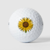 Zonnebloemgele bloem golfballen (Voorkant)