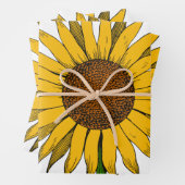 Zonnebloemgele bloem inpakpapier vel (In situ)