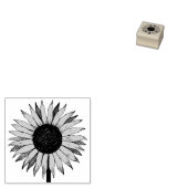 Zonnebloemgele bloem rubberstempel (Gestempeld)
