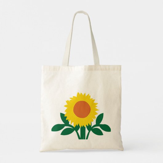 Zonnebloemgele bloem tote bag (Achterkant)