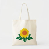 Zonnebloemgele bloem tote bag (Voorkant)
