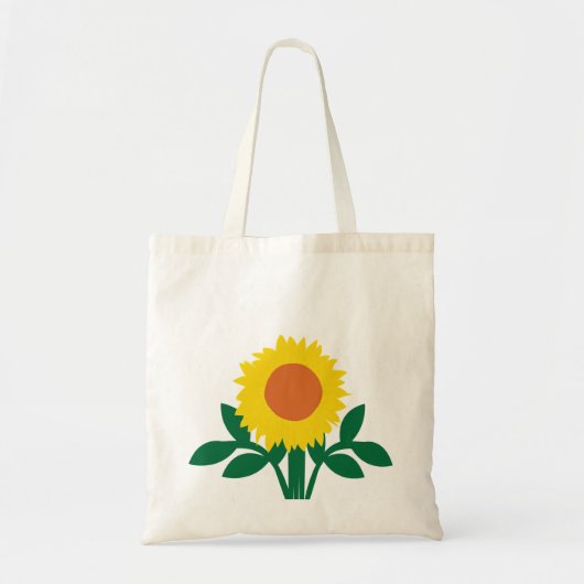 Zonnebloemgele bloem tote bag (Voorkant)