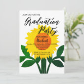 Zonnebloemgele bloemengraduPartij Kaart (Staand voorkant)