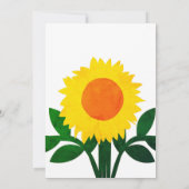 Zonnebloemgele bloemengraduPartij Kaart (Achterkant)