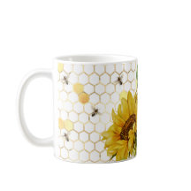 Zonnebloemgele honingraat bijen goud