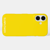 Zonnebloemgele kleurnaam Case-Mate iPhone case (Achterkant (horizontaal))
