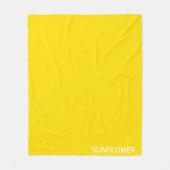 Zonnebloemgele kleurnaam fleece deken (Voorkant)