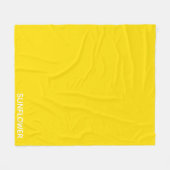 Zonnebloemgele kleurnaam fleece deken (Voorkant (Horizontaal))