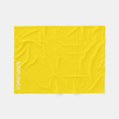 Zonnebloemgele kleurnaam fleece deken (Voorkant (Horizontaal))