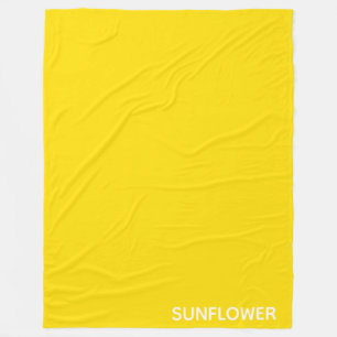 Zonnebloemgele kleurnaam fleece deken